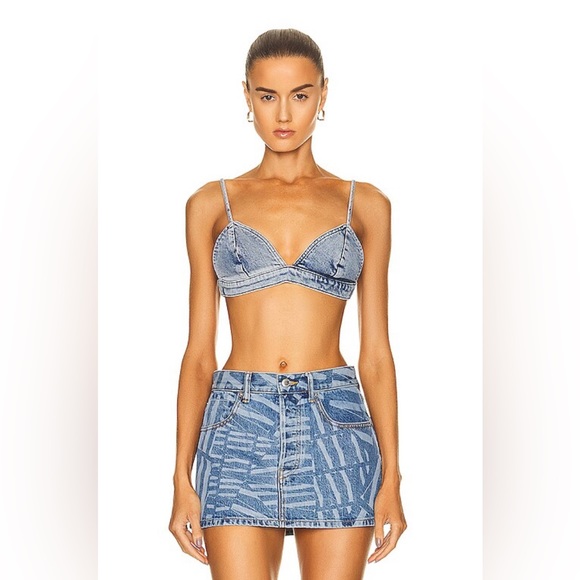 Revolve SER.O.YA Addilyn Bra XS or Medium Denim Jean Bralette y2K Women’s layer - Picture 1 of 12